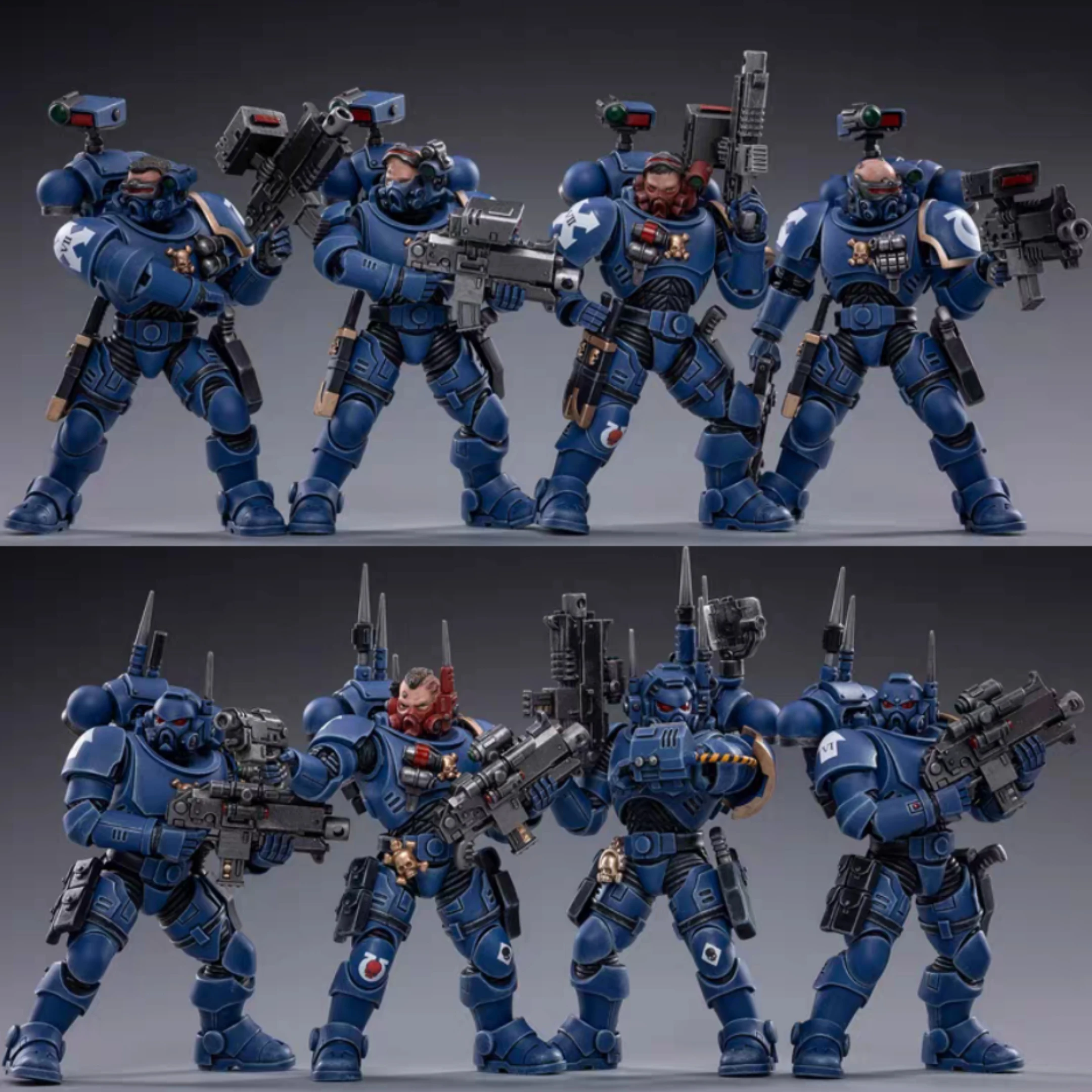 조이 토이 1/18 Warhammer 40k Darktide Ultramarines Incursors 게임 차고 키트 액션 피규어 모델 키트 군인 장난감 할로윈 선물