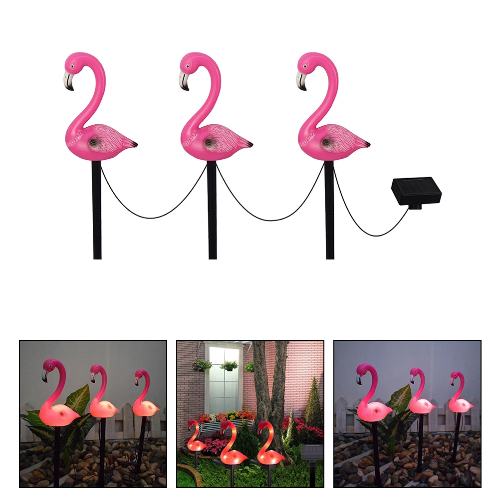 

Flamingo Solar Garden Lights Outdoor Decorative Pathway Stake Light Waterproof Warm Glow Courtyard Yard Porch Lawn Solar Powered