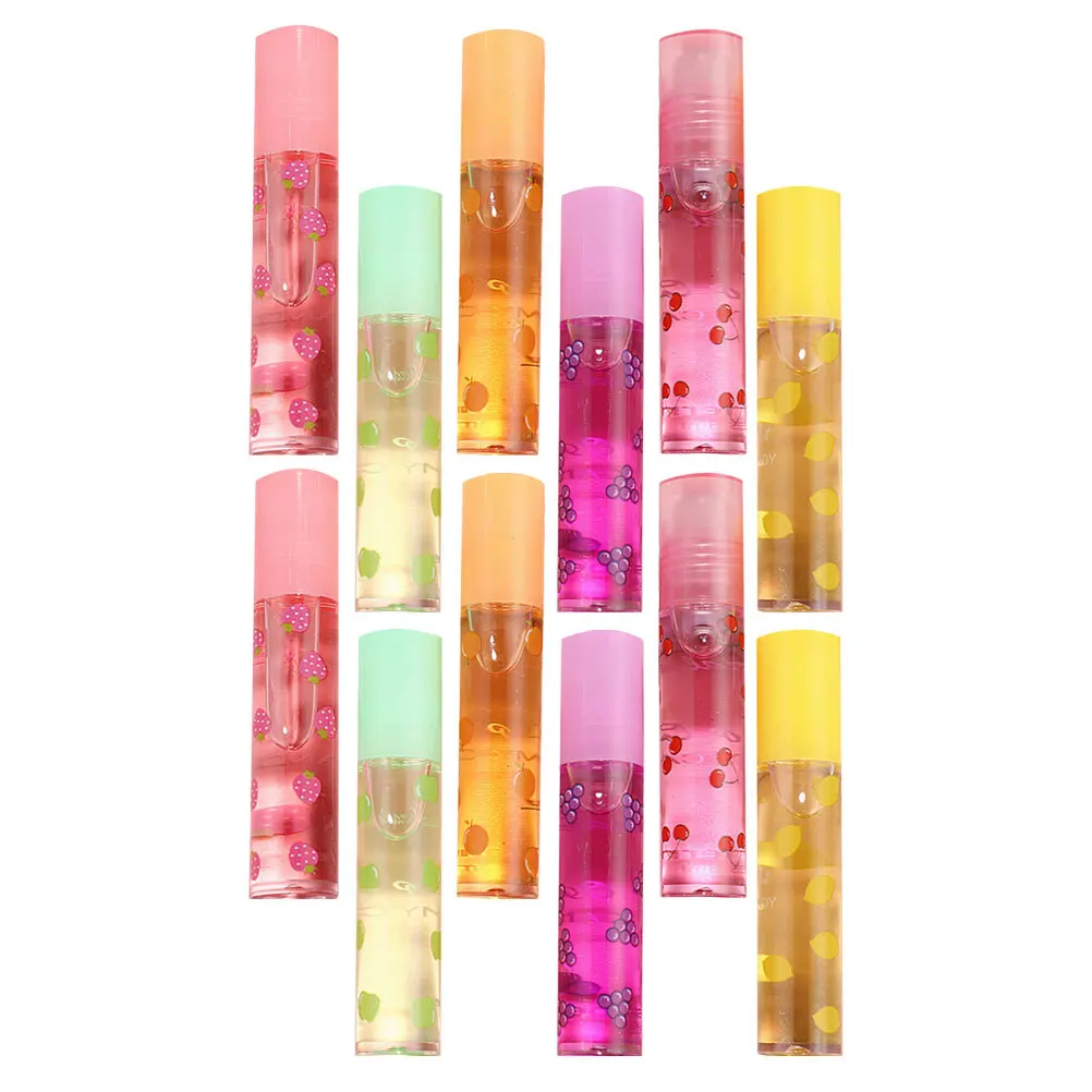 12Pcs Premium Moisturizing Transparent Lip Gloss Lightweight Portable Colorless Liquid Lipstick for Women Smooth Lip Care Winter