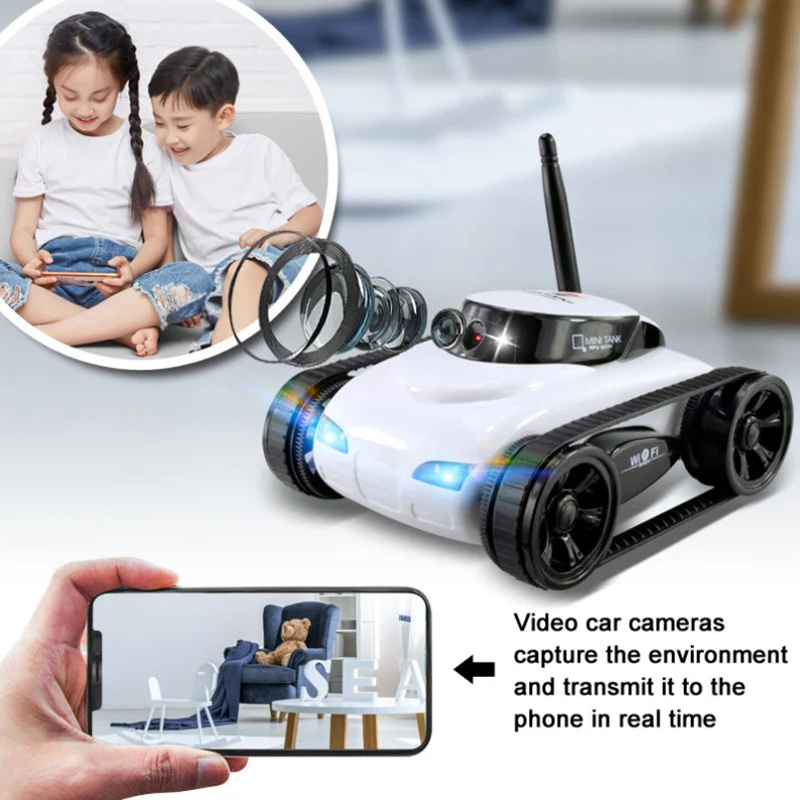 FPV WIFI RC Car with HD Camera Real-time Quality Mini  Video Remote Control Robot Tank Intelligent IOS Anroid APP Wireless Toys