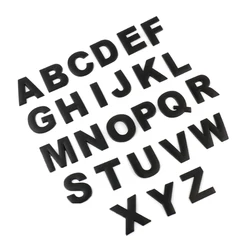 45MM Car Stickers 3D DIY Metallic Alphabet Sticker Emblem Letter Silver Badge Decoration For Cars Accesorios Auto Logo Styling
