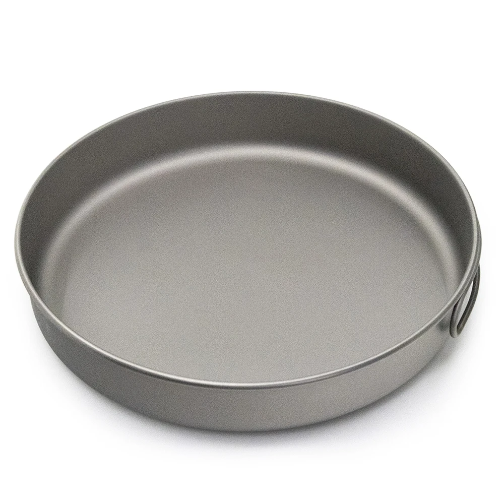 

Ultralight Titanium Frypan 750ml/1000ml Outdoor Camping Frying Pan with Foldable Handle for Backpacking Hiking Cooking Picnic
