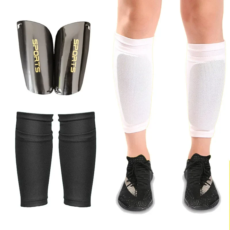 A Set Hight Elasticity Football Shin Guards Adults Kids Sports Legging Cover Outdoor Protection Gear Nop Slip Soccer Socks