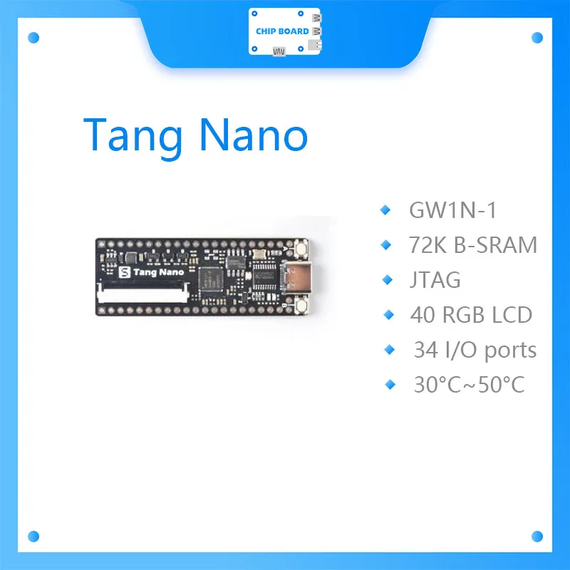 Sipeed Lichee Tang Nano 1k Minimalist GW1N-1 FPGA Development Board Straight Insert Breadboard