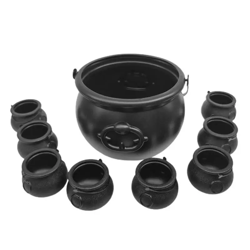 

9-Piece Witch Cauldron Decoration Halloween Candy Bowl Halloween Witch Decoration Cauldron Candy Bowl Set