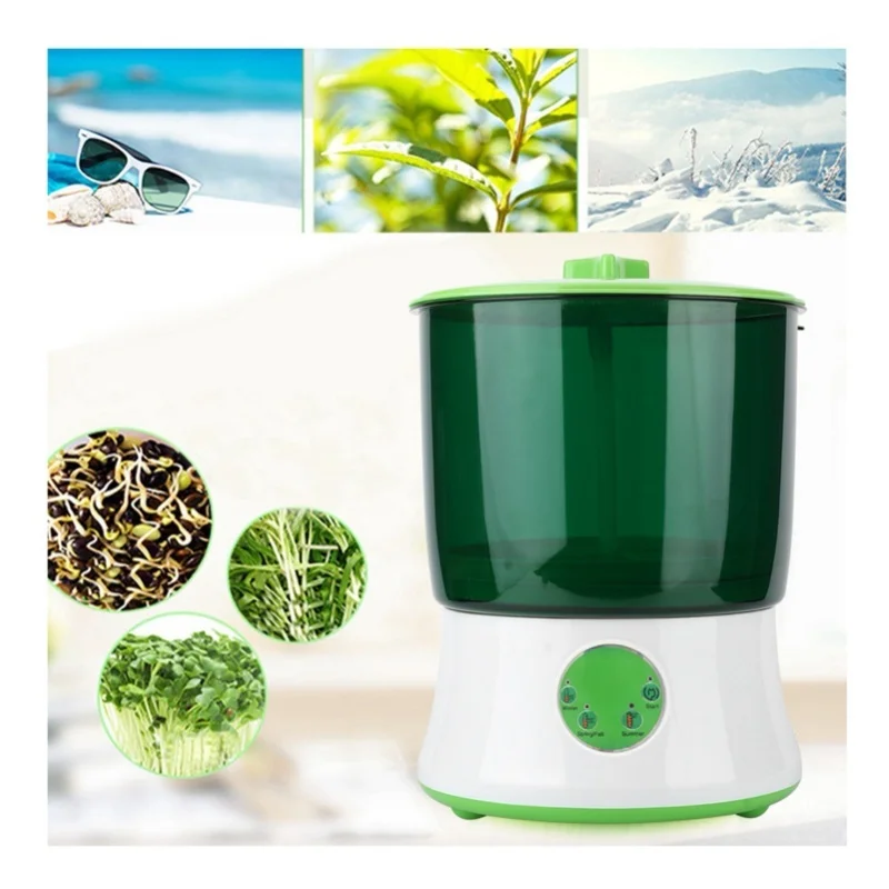 EU Plug 220V Automatic Intelligent Double Layer Bean Sprouts Machine Maker Household Grain Tool