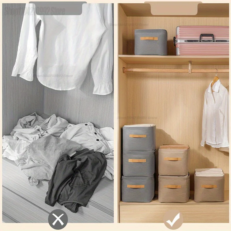 Laundry Clothes Organizer Storage Bag Clothes Foldable Clothes Storage Bag Portable Wardrobe Cloth Organizer Storage Box view 6