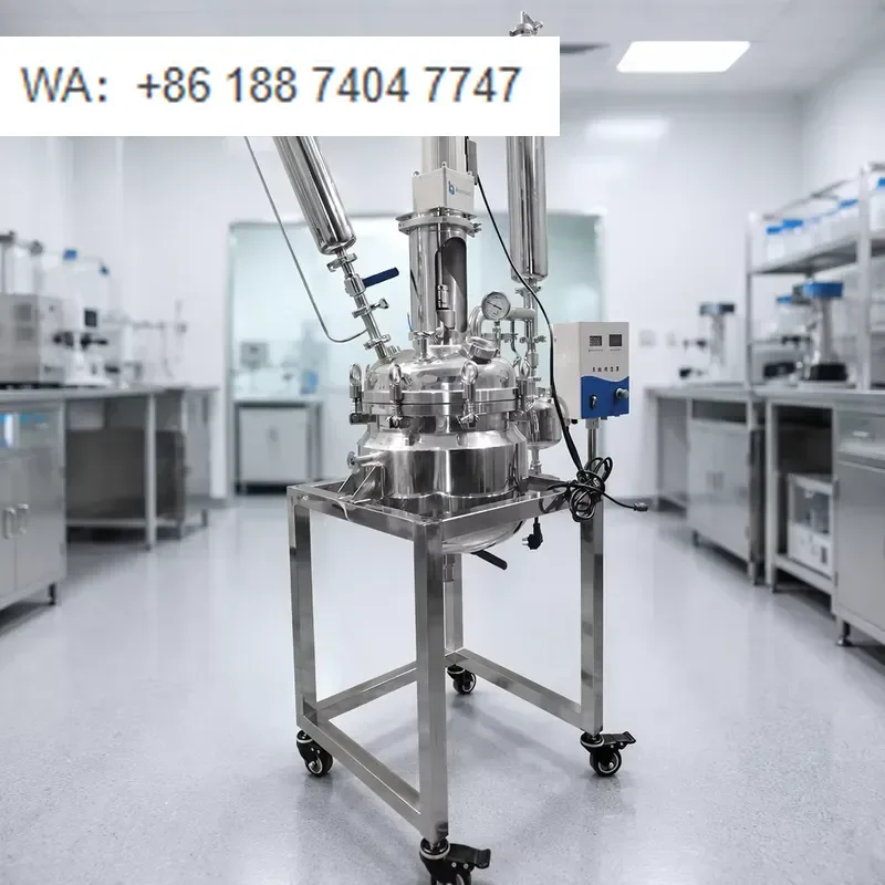 for LABOAO 20L Chemical Jacketed Stainless Steel Reaction Vessel Overpressure Protection Bottom Discharge Valve Detachable