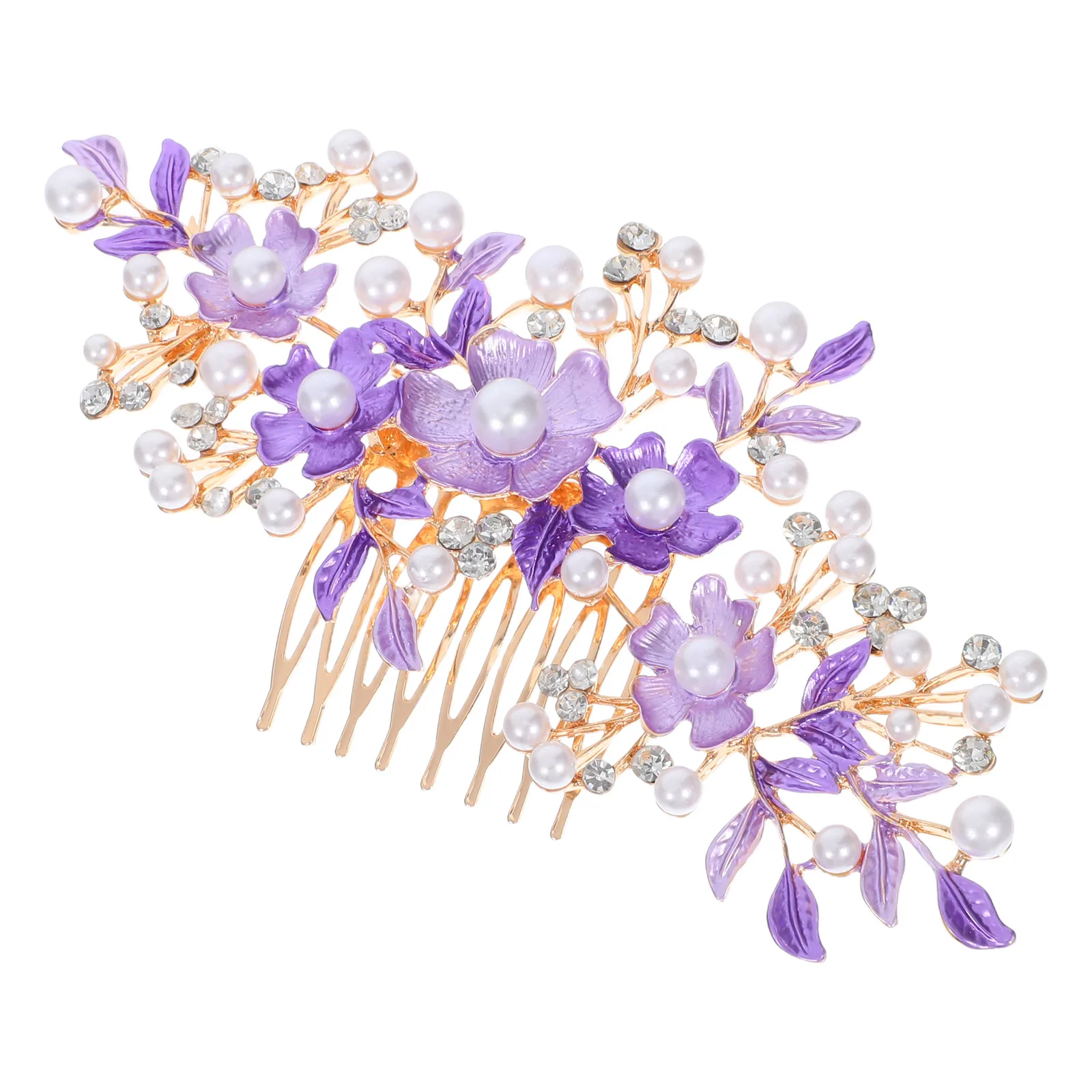 

Rose Comb Wedding Hair Accessories Bridal Headpieces Flowers Bride Pearls Hair Clip Elegant Charm Lightweight Durable