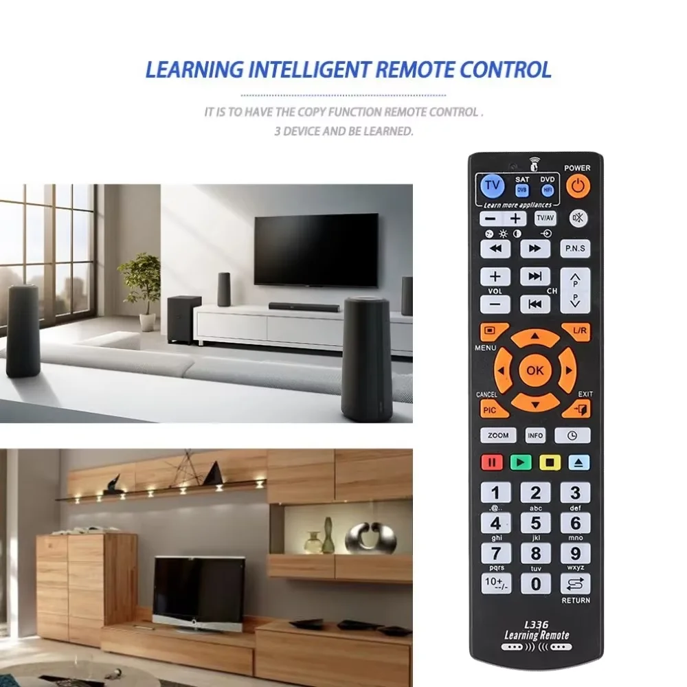 Hot Smart L336 Remote Control For DVD SAT STB DVB HIFI TV BOX VCR STR-T Controller with Function Dropshipping