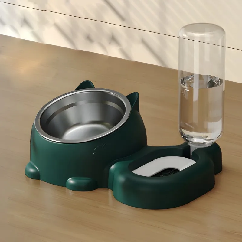 

Cat/Dog Multifunctional Integrated Automatic Drinking and Feeding 2-in-1 Pet Bowl Home Pet Dog Rice Bowl Pot Pet Supplies LJ175