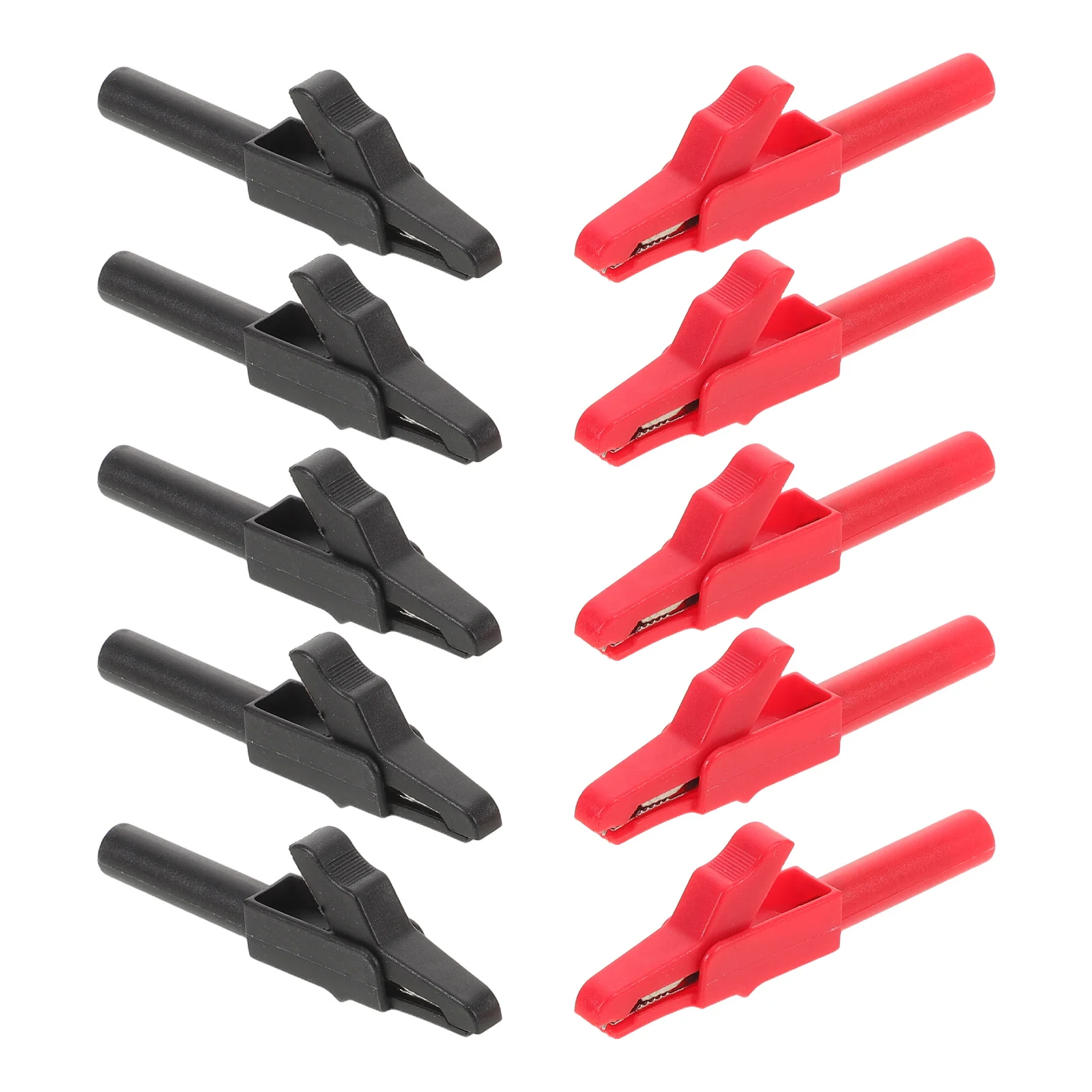 

10pcs Multimeter Test Clips Insulated Alligator Clips High Voltage Endurance Universal Compatibility For Automotive Tools