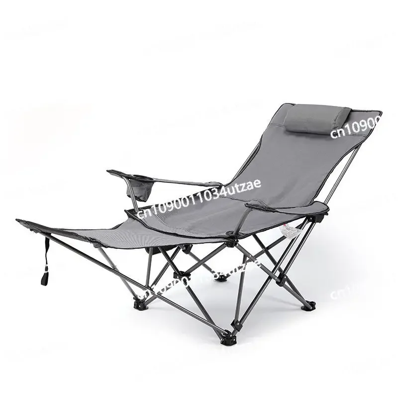 portable-sit-and-lie-down-outdoor-fishing-chair-folding-chair-lunch-break-chair-wild-camping-outdoor-gray-package-one