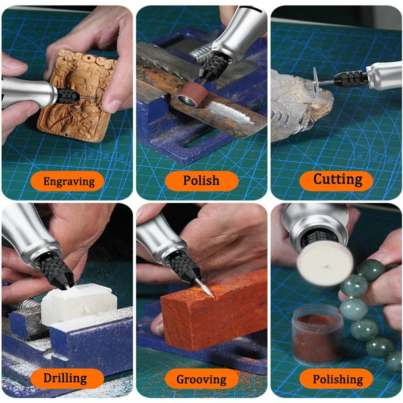 アルミニウム合金ボディ電気ドリル、小型ダイグラインダー、電気グラインダー、無段階速度調整、DIYリチウム電池、18v、40w