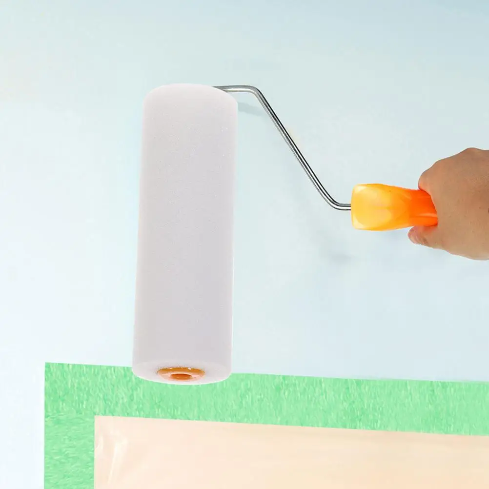 12 Buah Sikat Rol Spons Kepadatan Tinggi untuk Lukisan Dinding Langit-langit Furnitur Rol Busa Mini Kabinet Beton Lateks Berbasis Air