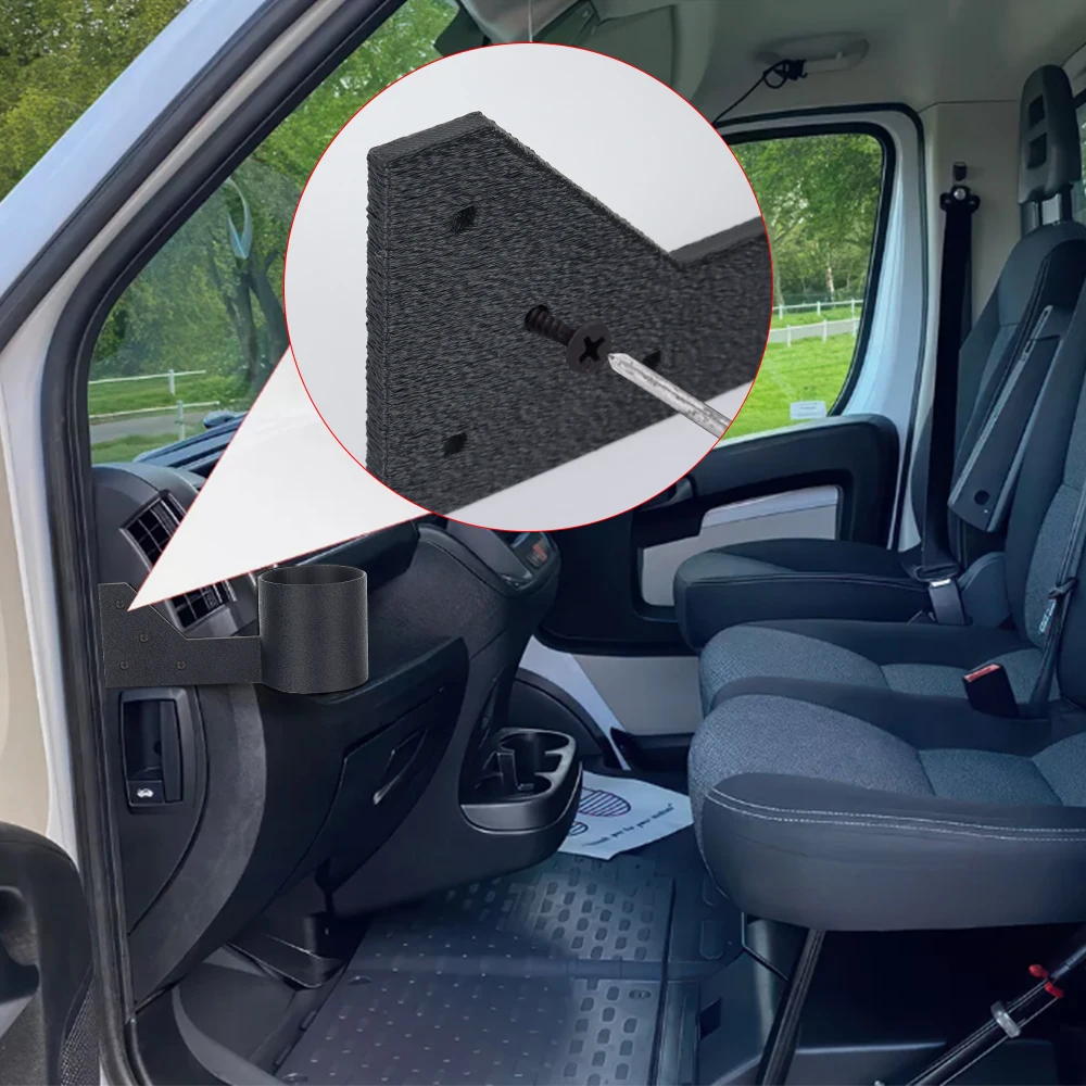 Car Drink Cup Holder With Screws Car Interior Cup Mount Accessories For Peugeot Boxer Fiat Ducato Citroen Relay 2006-2023
