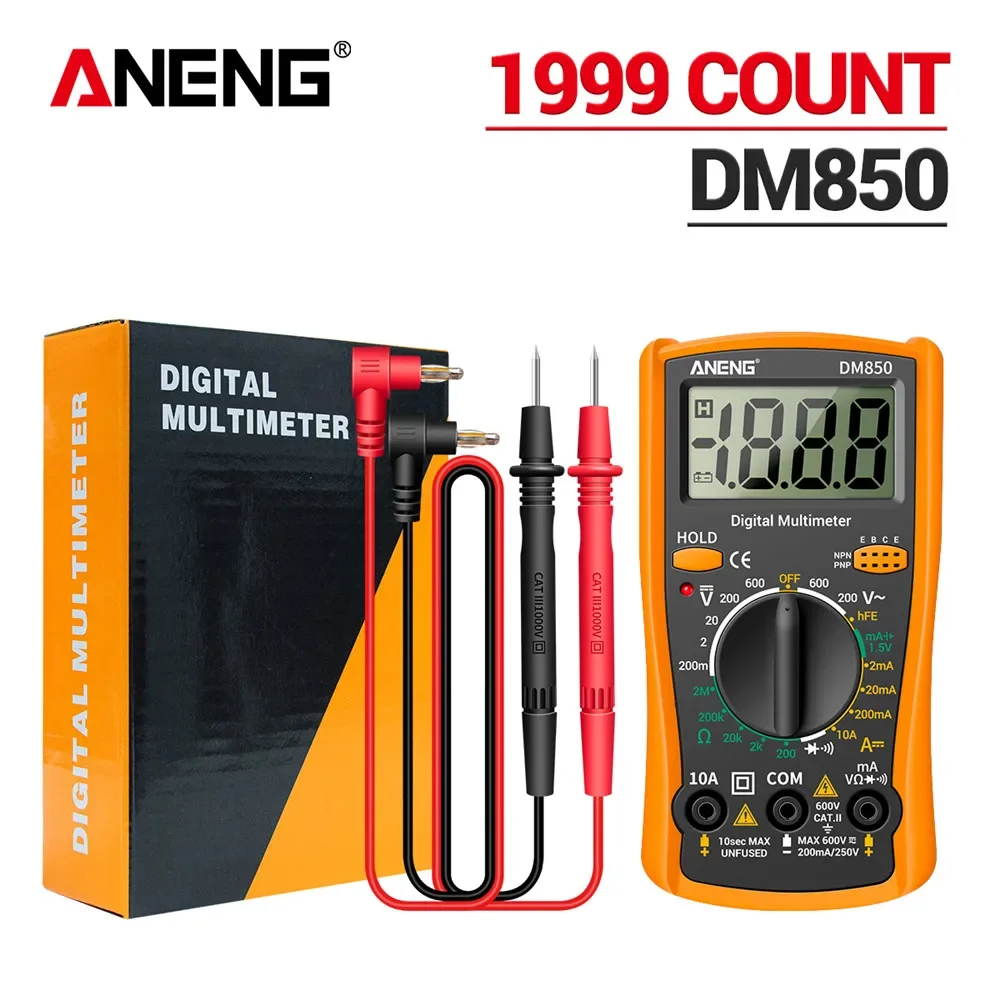 ANENG DM850 Digitale Multimeter AC/DC Professionele 1999 Votage Tester Ohm Automatische Telt Auto Stroom Ampèremeter Detector Tool