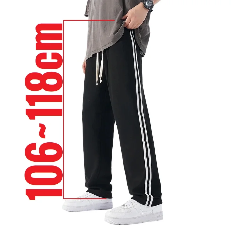 

190cm Tall Men Pants Straight Wide Leg Jogger Trouser Male Extra Long Length 115 2m 200 Cm Big Size 5XL 192cm Loose Fit Jogging