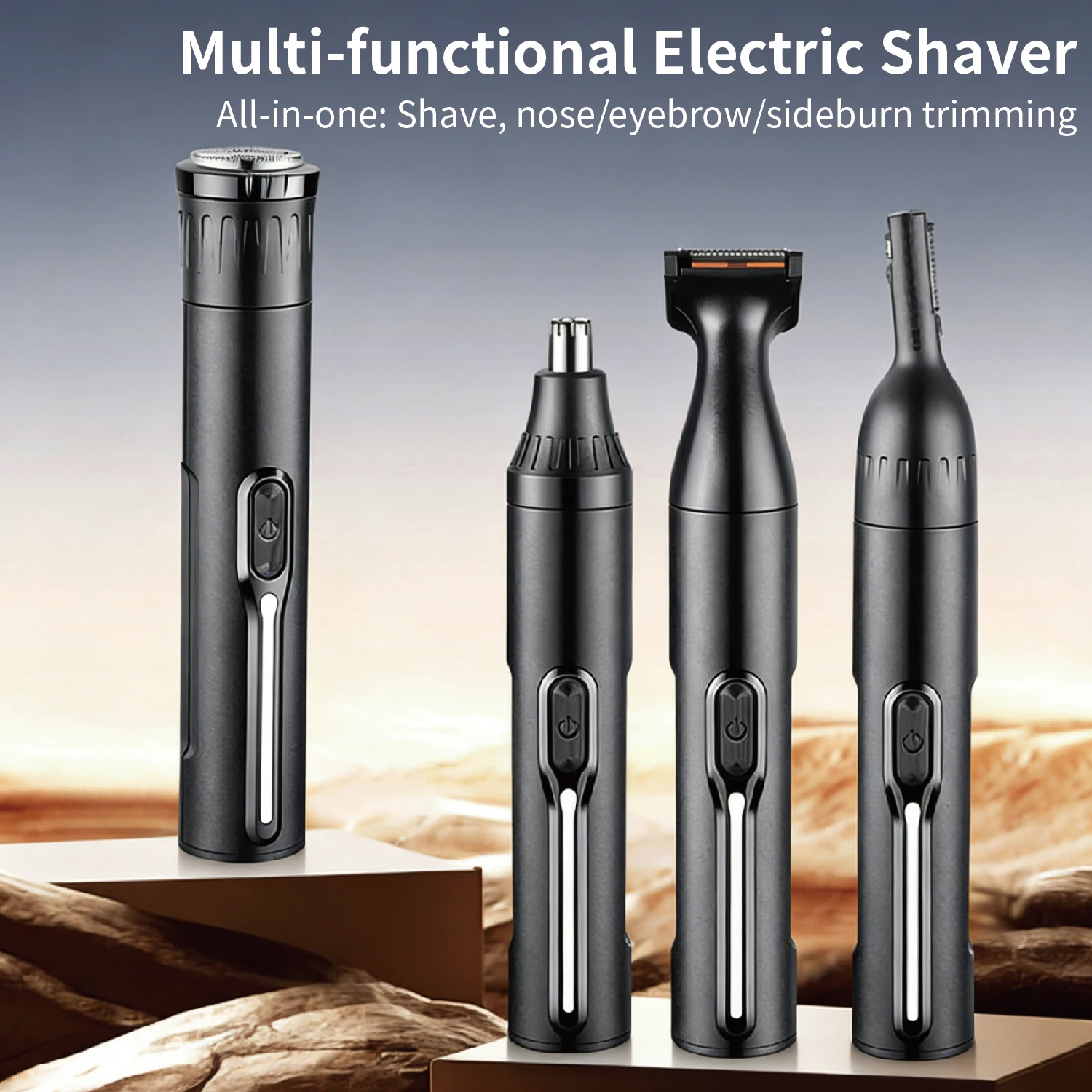 

Мужской триммер для тела, набор для ухода за волосами 4IN1, многофункциональный триммер для носа, бороды, бровей, тренировочной зоны, триммер для волос, инструмент для личной гигиены