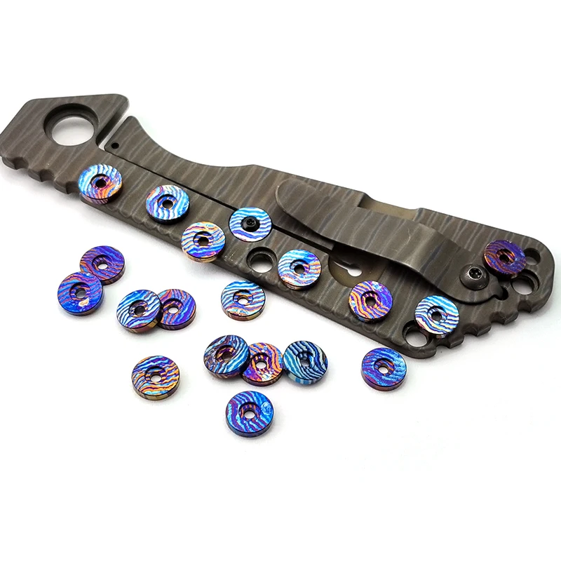 Folding knife accessories Titanium Damascus  Lockbar Stabilizer For Strider & Rick Hinderer XM Series