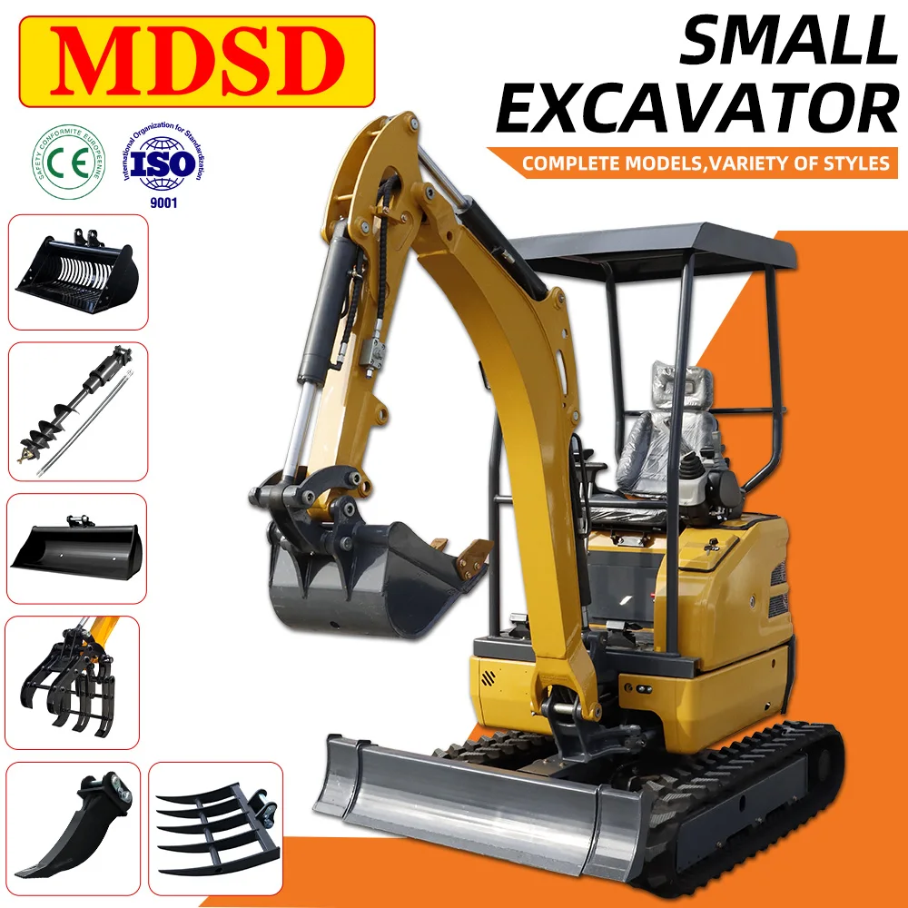 حقيبة زراعية صغيرة للاستخدام المنزلي 1.5 طن حفارة صغيرة لمحرك Yanmar/Kubota حفارة صغيرة هيدروليكية مدمجة شحن مجاني