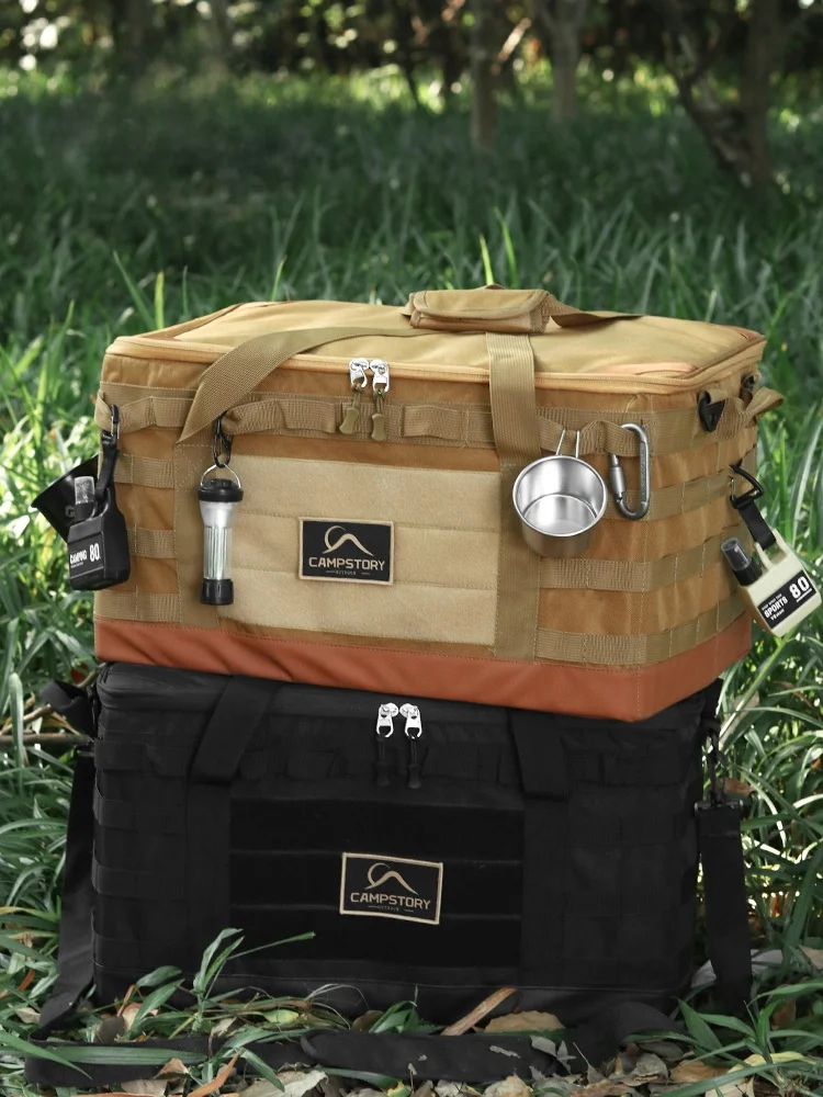 

Outdoor Cam Picnic Gear Storage Bag Multifunctional Cooking Utensils Bag Durable Ox Cloth Large Capaci 30L
