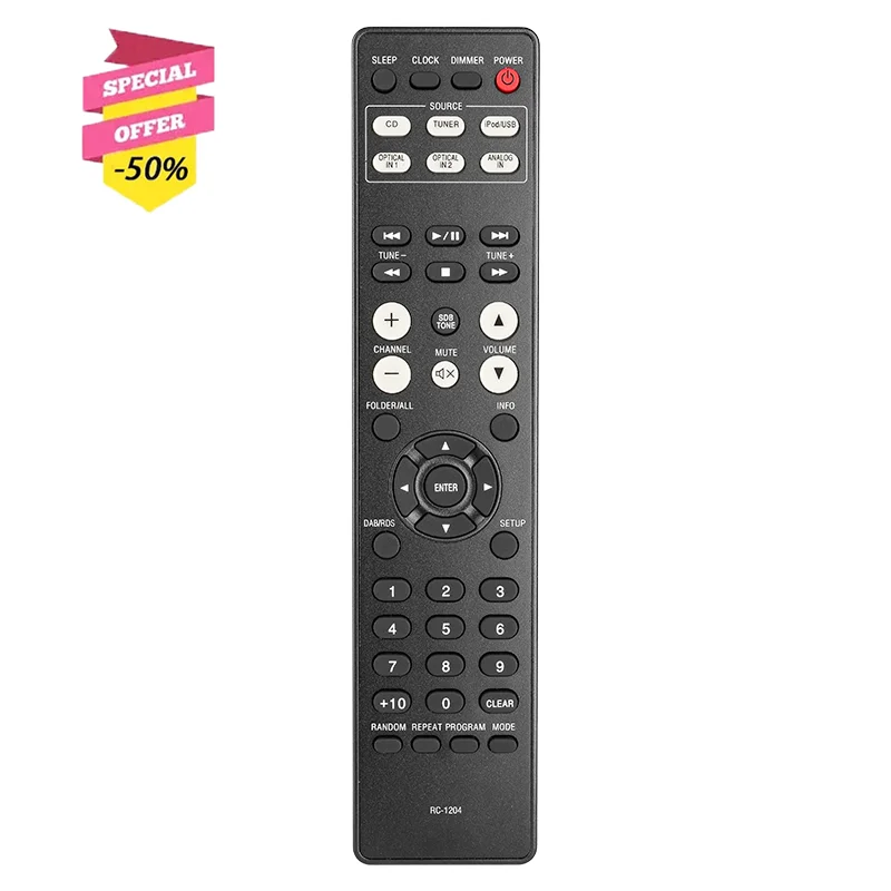 RC-1204 Remote Control For Denon CD Receiver RCD-M39 RCD-M40 D-M40 D-M40S RCD-M41 RCD-M40DAB RCD-M41DAB D-M40SBK RCDM40 DM40S