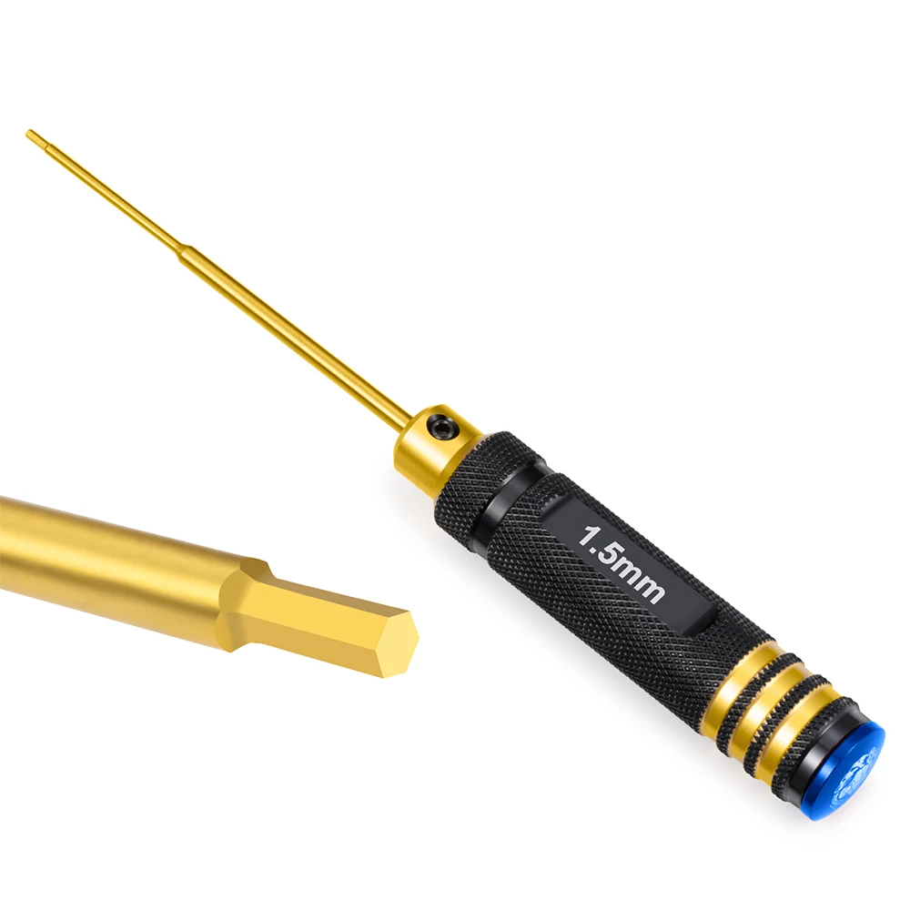 

AXSPEED Hex Nut Drivers Screw Driver Tool Kit 1.27/1.3/1.5mm 4.0Box Hexagon Screwdriver For 1/18 TRX4-M 1/24 Axial SCX24 Rc Car
