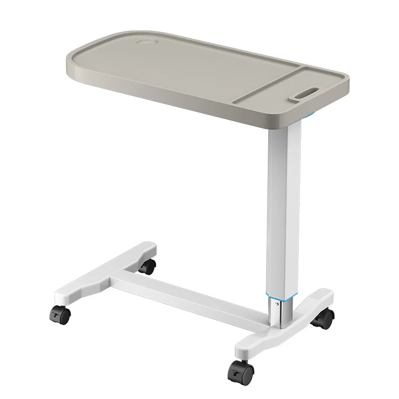 

Hydraulic mobile dining table with wheel medical care bed dining table bedside lifting hospital care meal cart