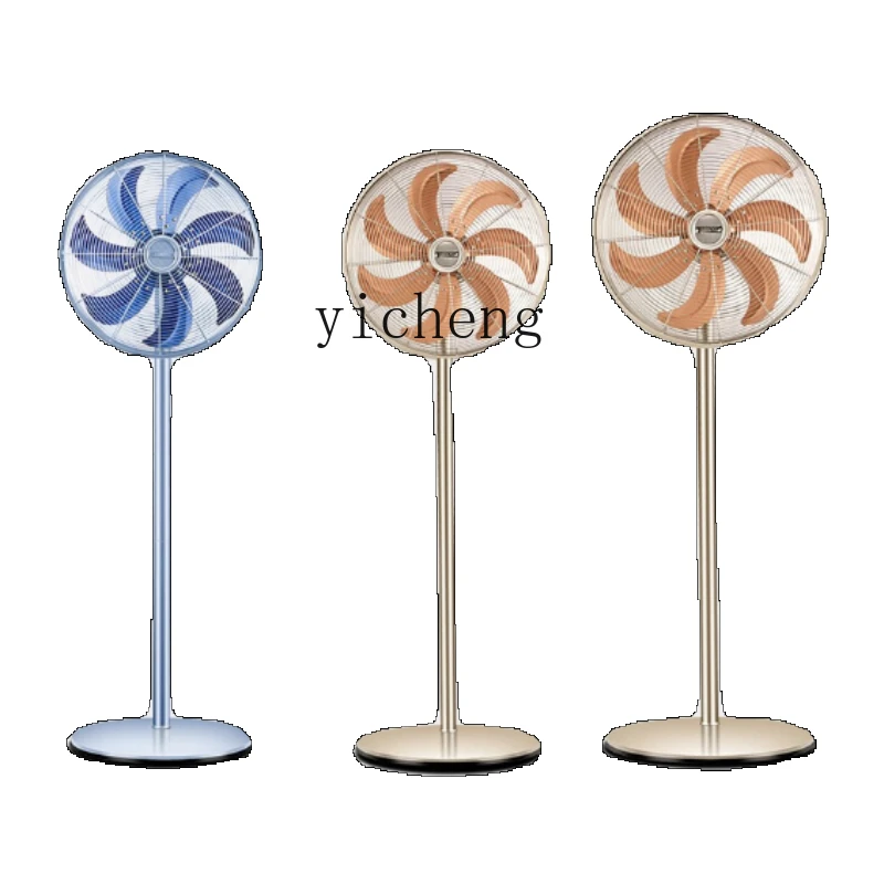 Tqh Electric Fan Powerful Home Living Room Bedroom Floor Fan Mute Industrial Metal Adjustable