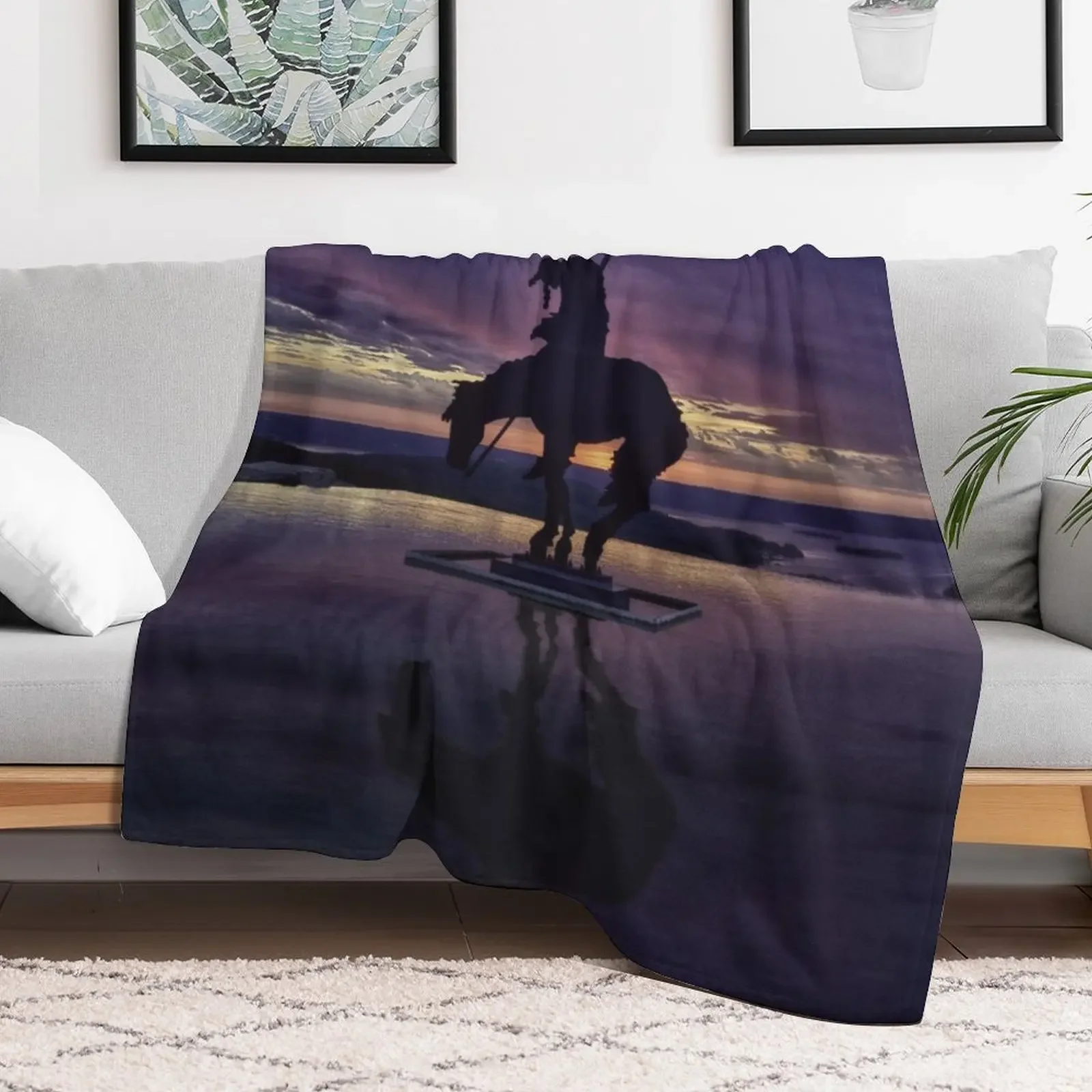 End of the trail at sunset Throw Blanket Versatile Cozy Throw Blanket for All Occasions