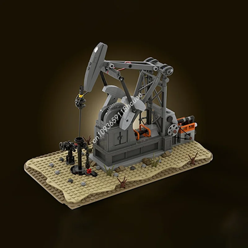 

474 шт. функциональный масляный насос Jack Oil Derrick Creativeme Chanical игрушка для детей подарок на день рождения, Рождество, развивающие кирпичи