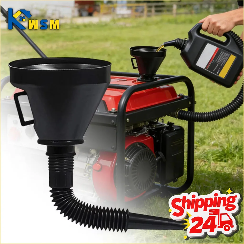 1-20pcs Multifunctional Car Motorcycle Oil Funnel Pouring Tool for Engine Oil Change and Fuel Filling with Spout Durable