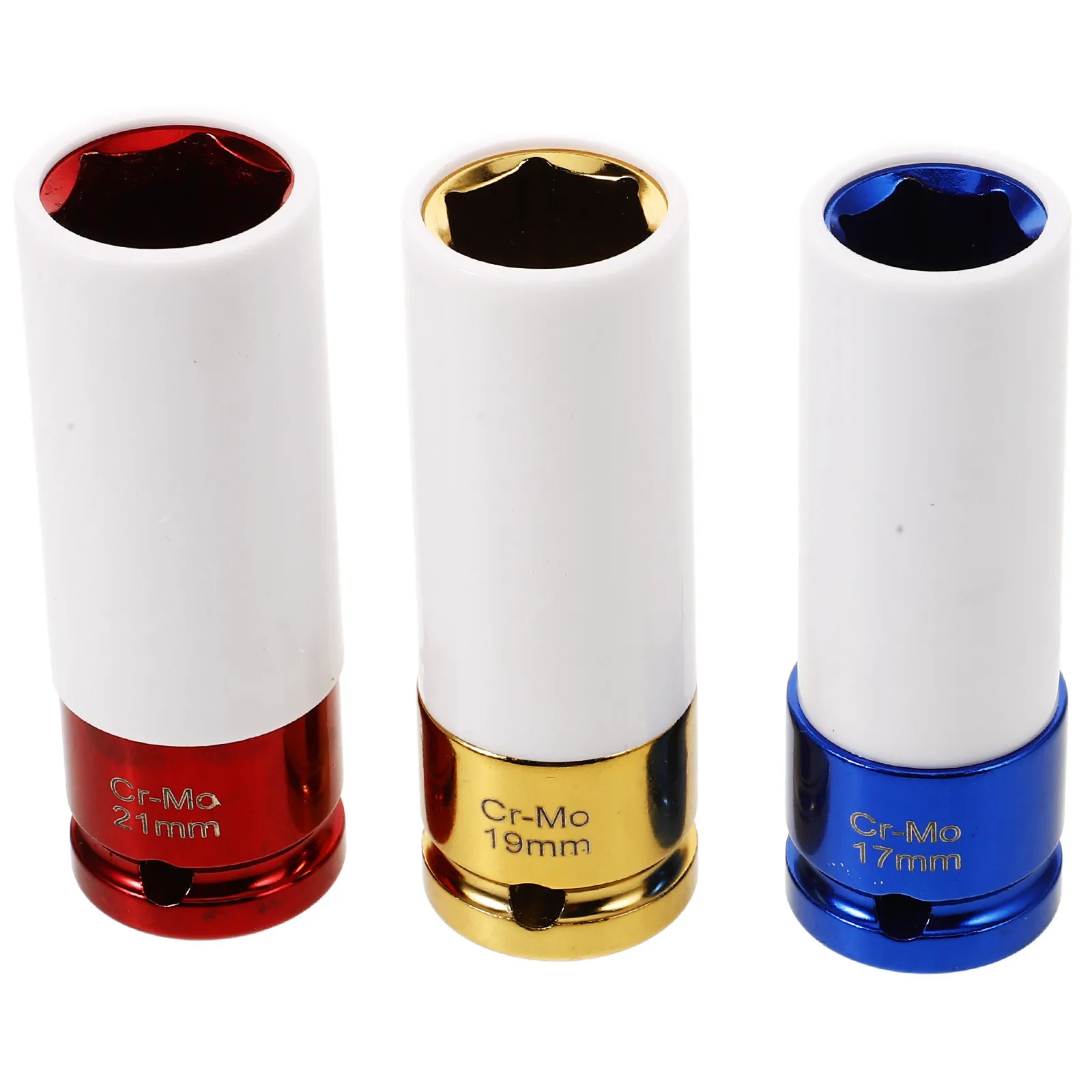 

3Pcs Lug Nut Socket Set Wheel Protector Impact Sockets Sturdy Metal Protective Sleeve for Car Wheel Repair Daily Use DIY Garage