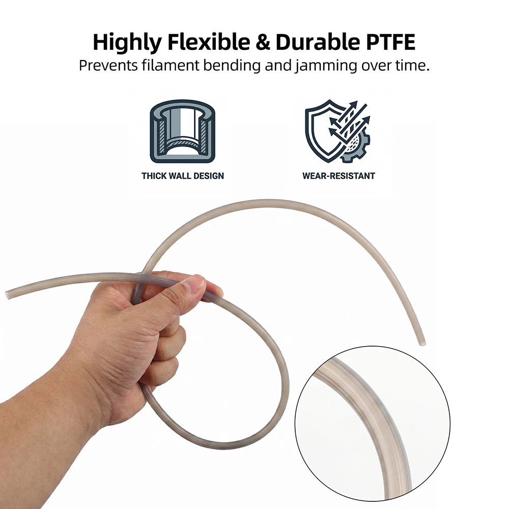 For Snapmaker U1 Low-Resistance Star-Shaped Tube Ultra-Low Friction Inner Surface Suit  TPU/TPE/PLA  For 3D Printer Parts