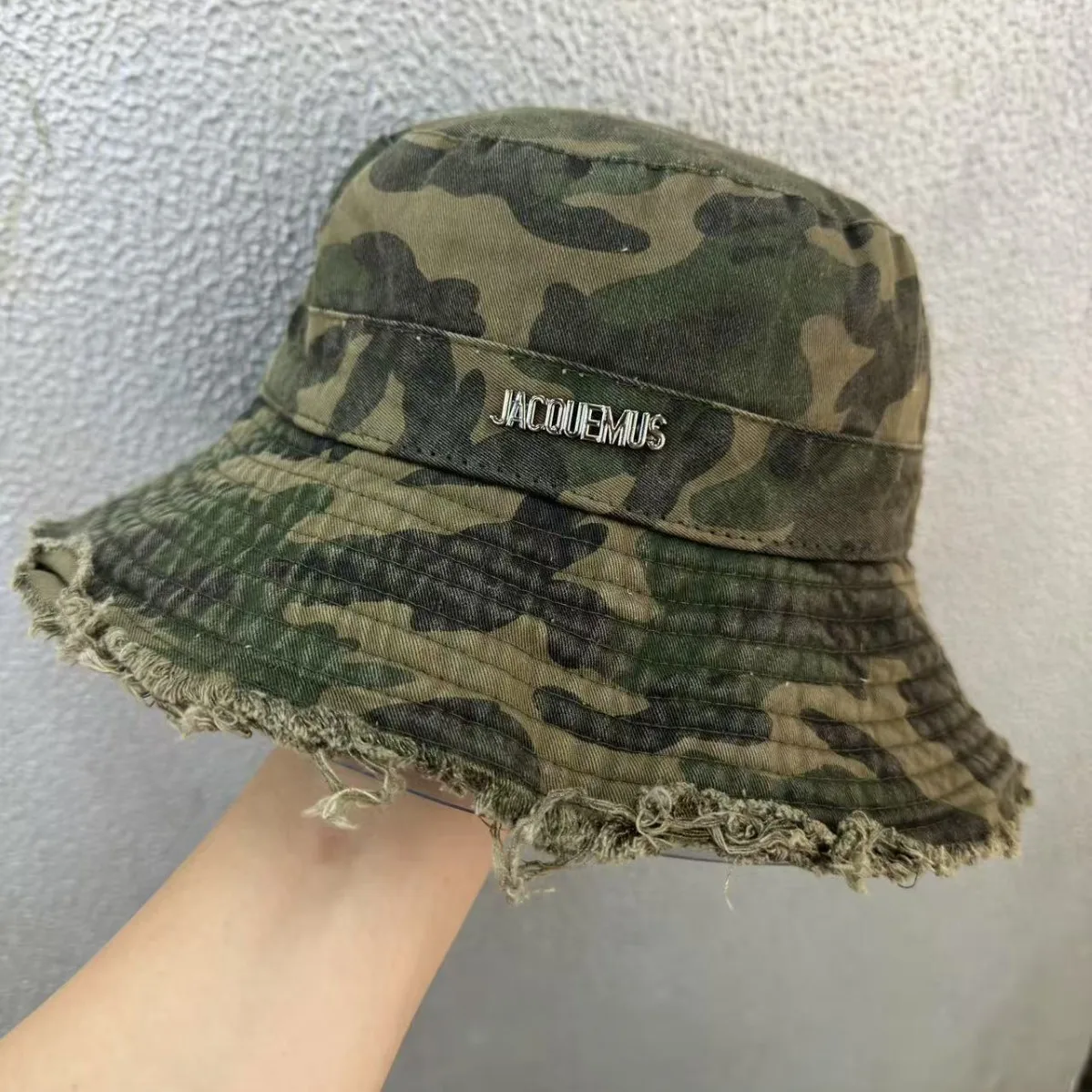 

2025 Kids Camouflage Sun Hat - Retro Big Brim Fisherman Design, Spring Summer Big Head Circumference Shows Small Face Basin Hat​