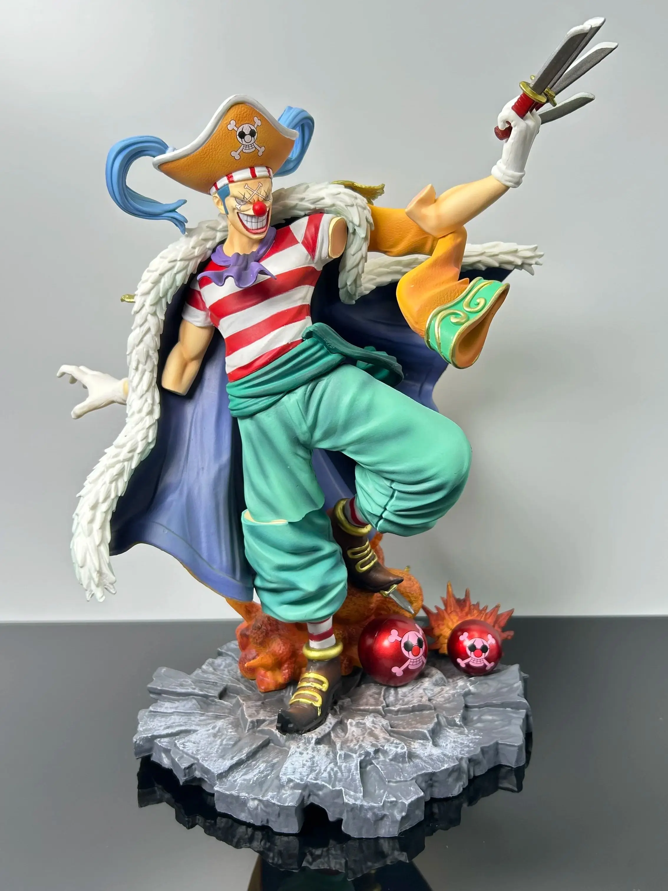 26 cm/10.24in Een Stuk Buggy De Man van de Grand Line Vier Keizer Model Standbeeld Anime Figuur - afbeelding 2