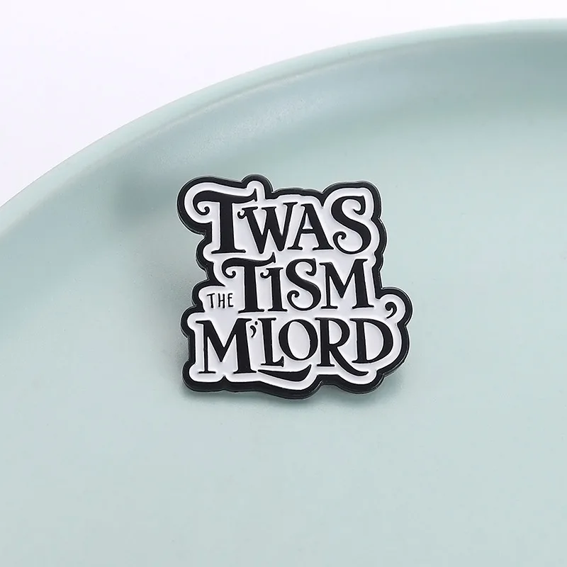  دبوس مينا لطيف "Twas The Tism My Lord"، بروش للارتداء اليومي لملابس حقائب الظهر، شارة معدنية للجنسين إكسسوارات حقائب نسائية #4