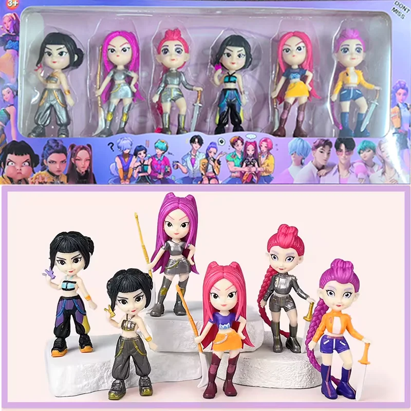 2026 NEW Anime KPop Devil Hunter Doll Vinyl Toy Rumi Mira Zoi Character Vinyl Mask Blind Box Ornament Toy Christmas Gift