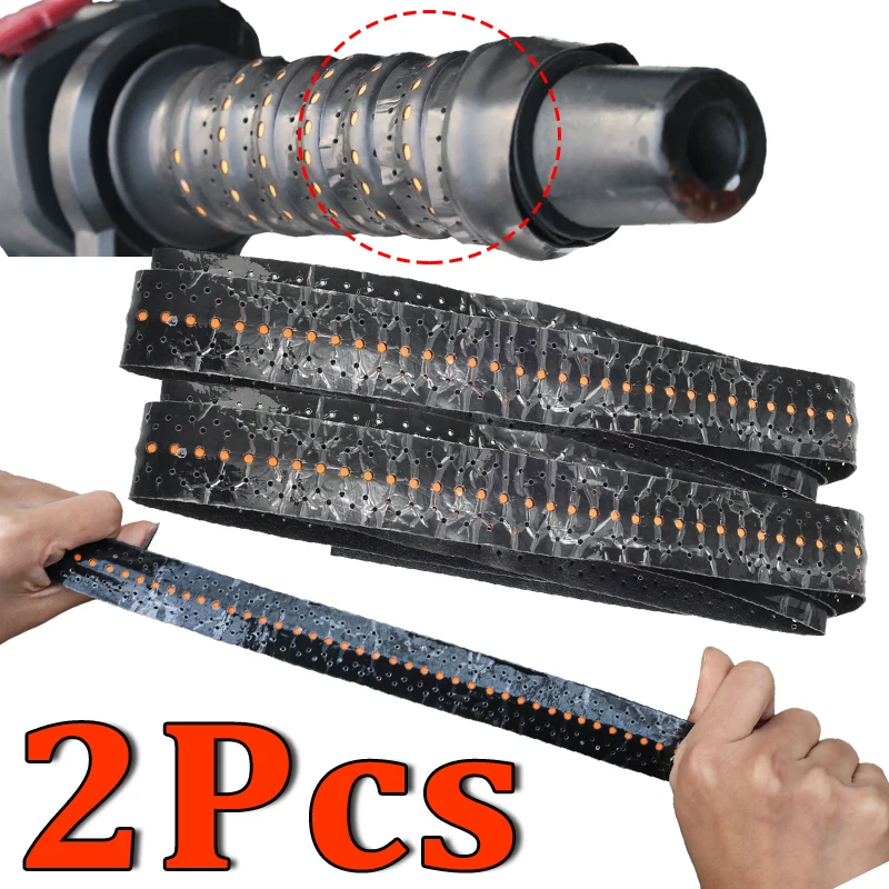 

1-2PCS Motorcycle Handlebar Soft PU Shockproof Strap Riding Anti-slip Durable Handlebar Protection Strap Motor Accessories