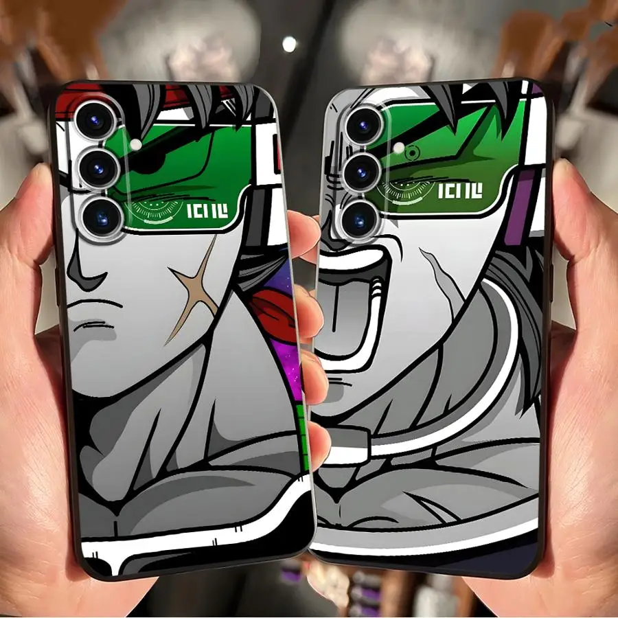 Чехол для Samsung Galaxy S20 S24 Plus S23 Ultra S21 FE S25 Edge Black Мягкий чехол для телефона Dragon Ball Saiyan Goku Combat Power
