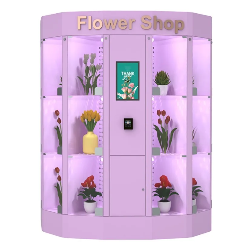 FL Customized Wholesale Cheap Best Sell Flower Vending Machine with Elevator Locker