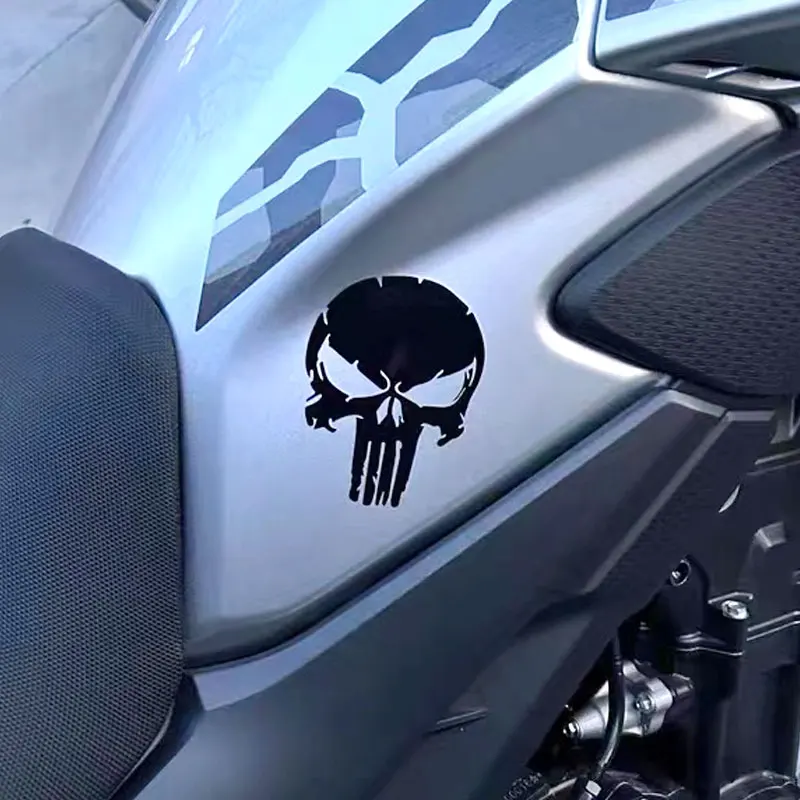 1pc Skull Motorcycle Stickers Waterproof Motocross Vinyl Decals Motorbike Fuel Tank Side Fairings Motorcycle Helmet Decoration