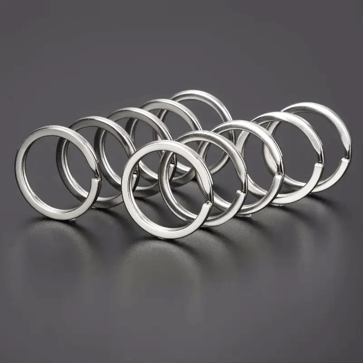 1-50pcs stainless steel split keychain 0.98-inch jump ring, keychain making, hardware accessories DIY handmade jewelry making image 5