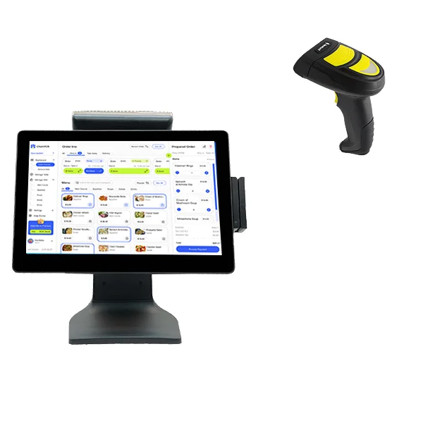 High Quality 15.6 Inch Aluminum Touch Screen POS Cash Register System Slim Fanless Silent POS System