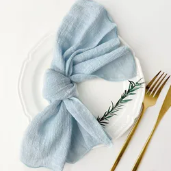10 pçs guardanapos de gaze feitos à mão 30x30cm guardanapos de pano de algodão tecido guardanapo gaze toalhas de mesa para festa de casamento conjunto de chá de bebê