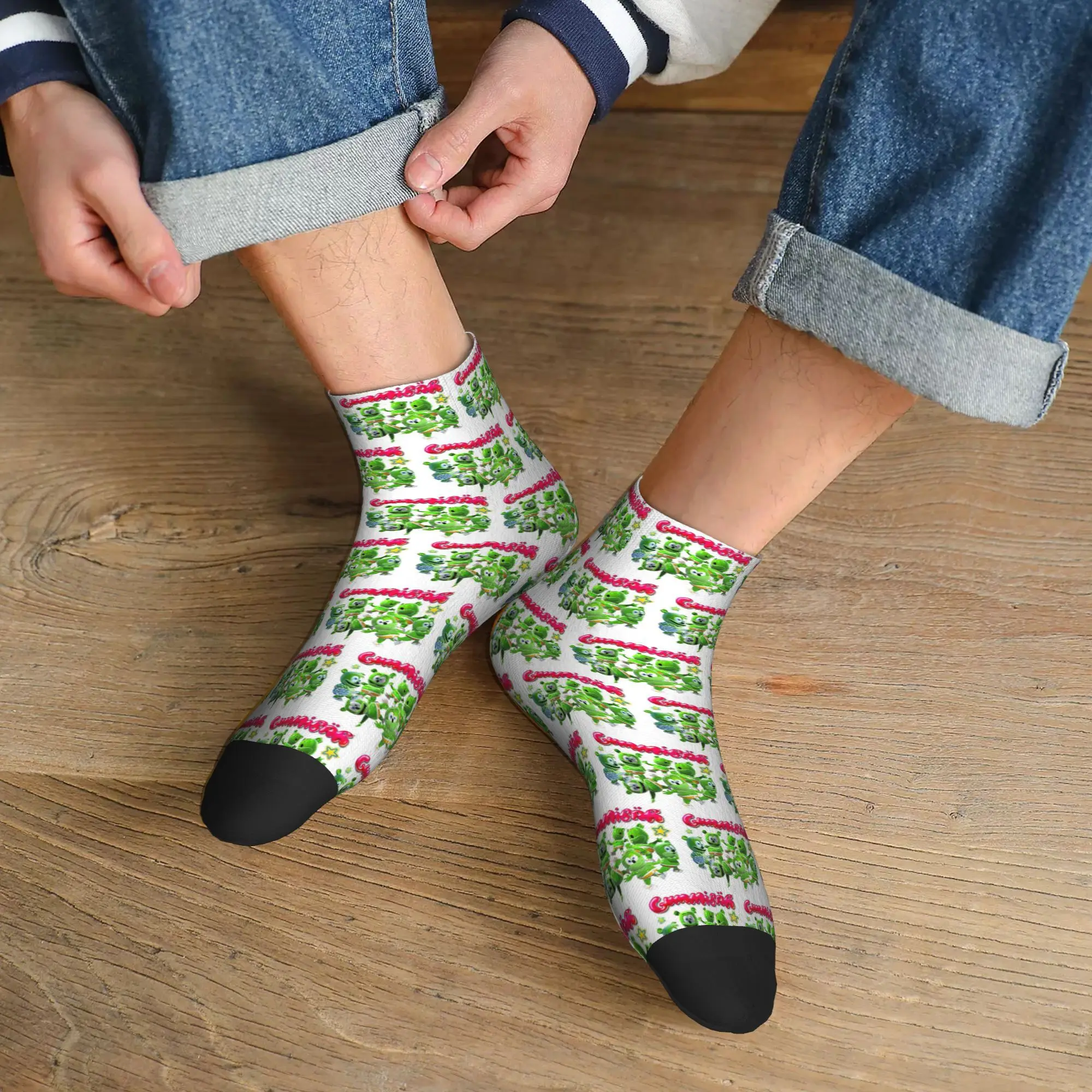 

All Seasons Gummibar (the Gummy Bear) Socks Harajuku High Quality Sport Middle Tube Socks Soft Casual Stockings for Men Women