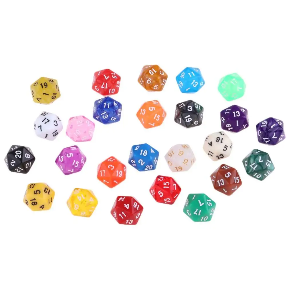 

25x Plastic D20 Drinking for DND Table Games Toys Party