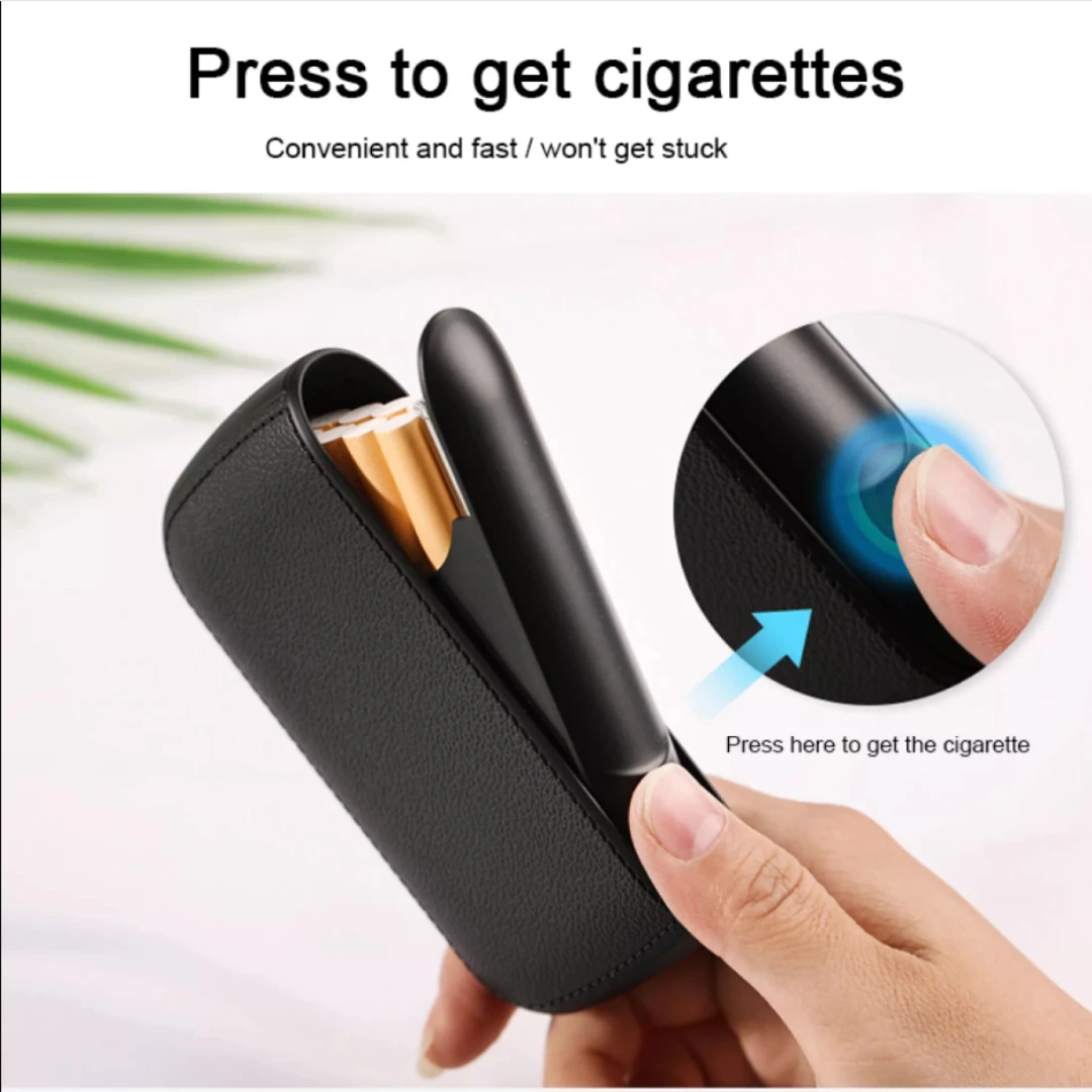 Waterproof Ultrathin Cigarette Case with Electronic Lighter, Portable Automatic Cigarettes Holder, 20Pcs Capacity