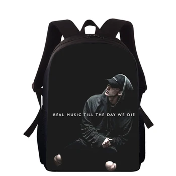 子供のためのラッパーnfランドセル、3Dプリント、男の子と女の子のためのプライマリスクールバッグ、バックパック、学生、ブックバッグ、16インチ